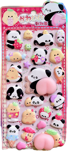 Panda squishy butt stickers